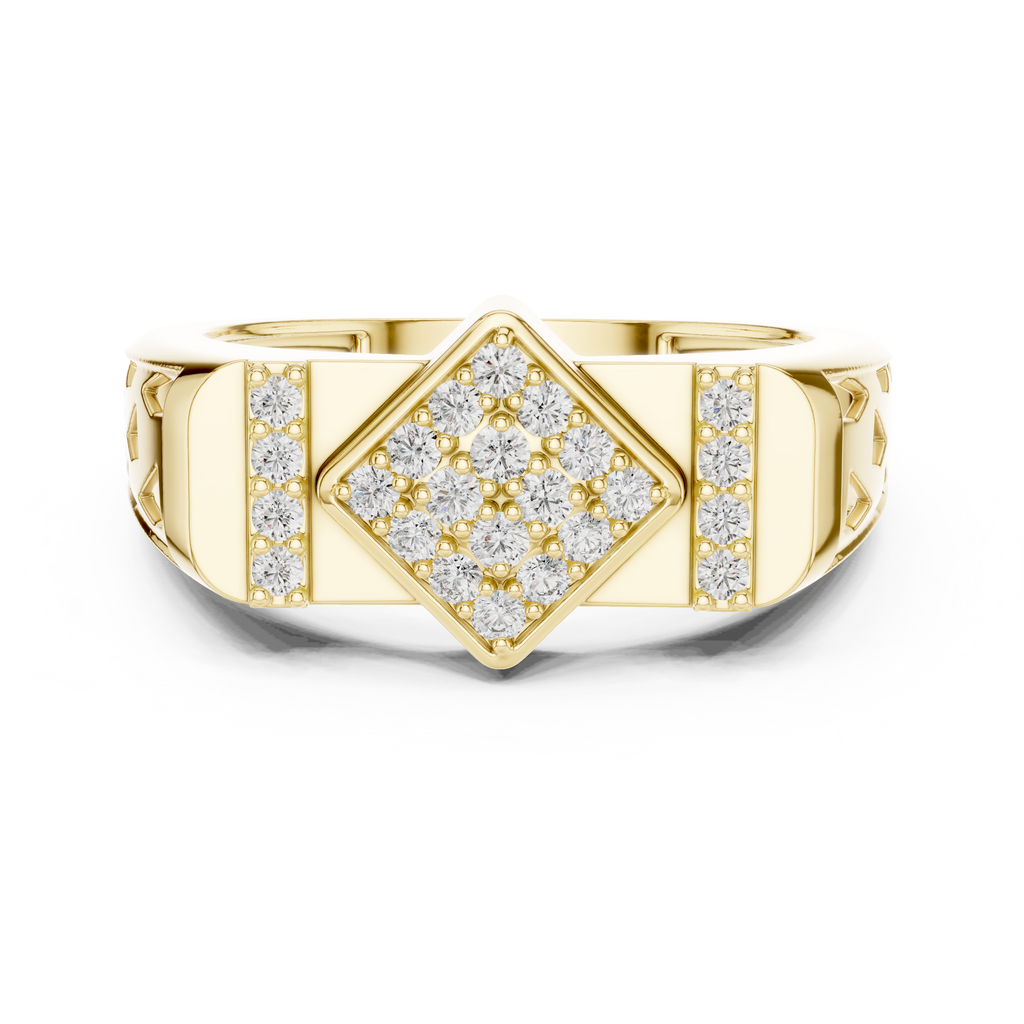 Luxe Geometric Diamond Ring