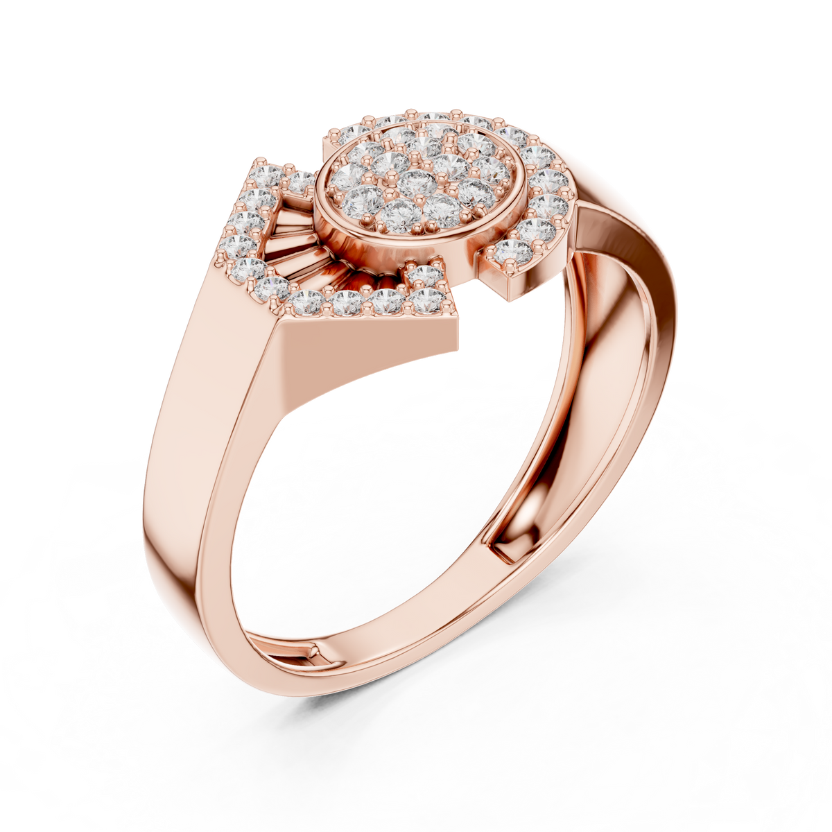 Radiant Orbit Gold Ring