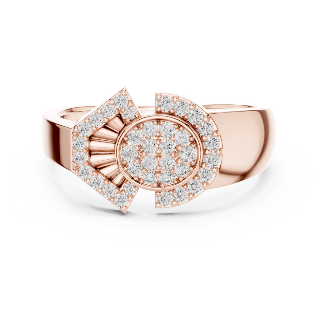 Radiant Orbit Gold Ring