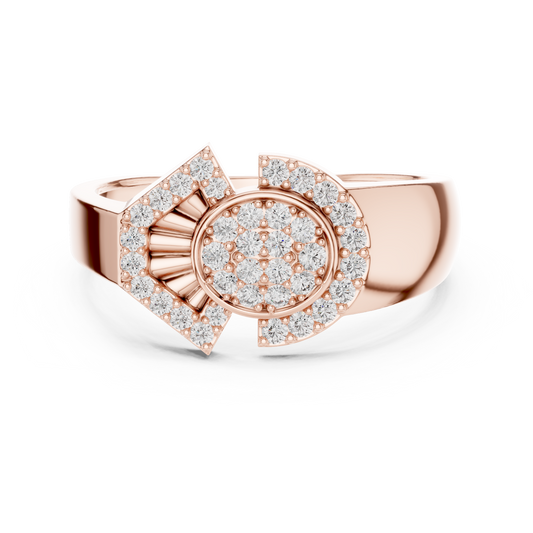 Radiant Orbit Gold Ring