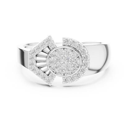 Radiant Orbit Gold Ring