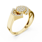 Radiant Orbit Gold Ring