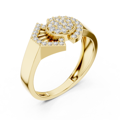 Radiant Orbit Gold Ring