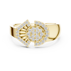 Radiant Orbit Gold Ring