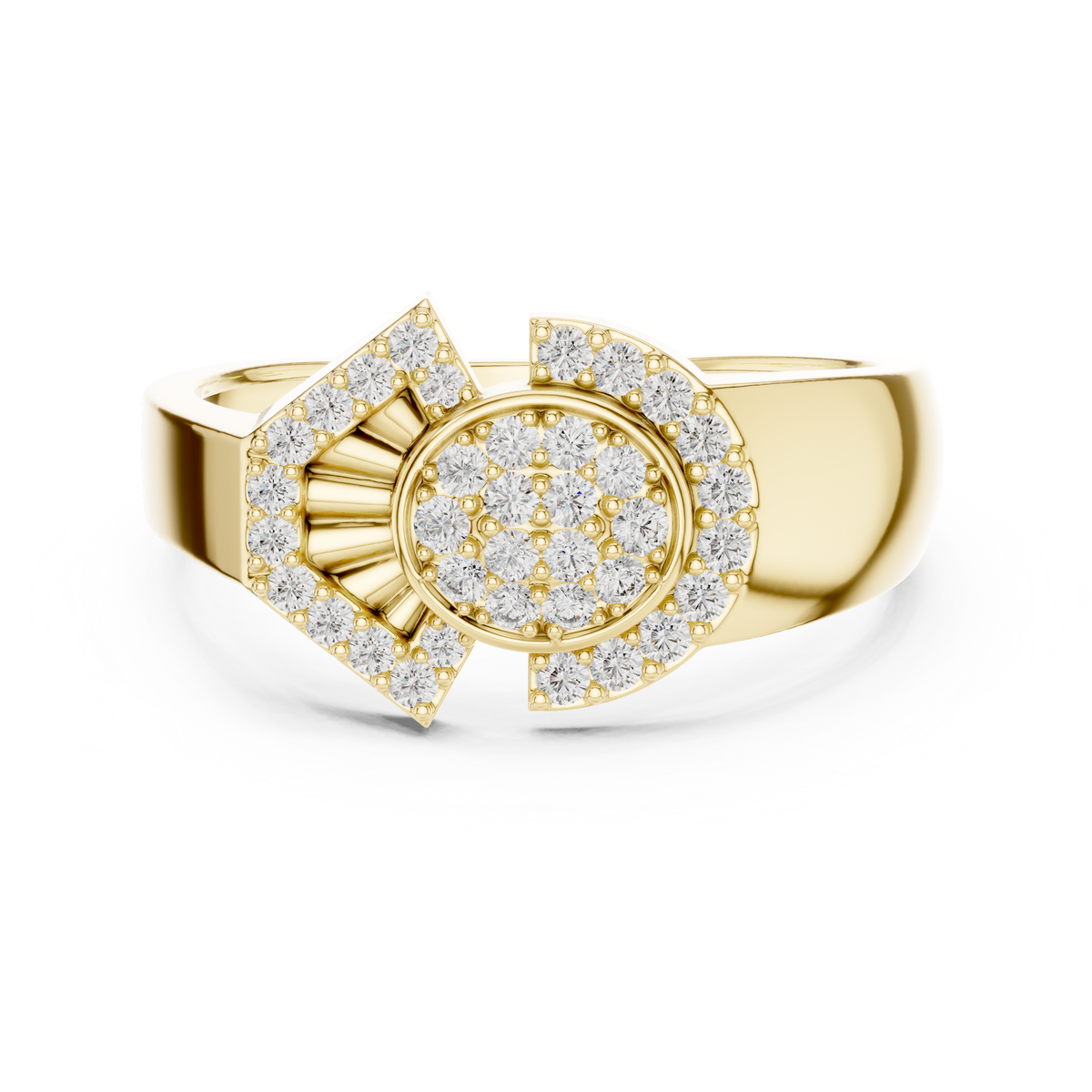 Radiant Orbit Gold Ring