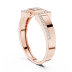 Golden Frame Diamond Ring