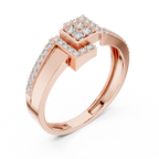 Golden Frame Diamond Ring