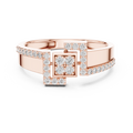 Golden Frame Diamond Ring