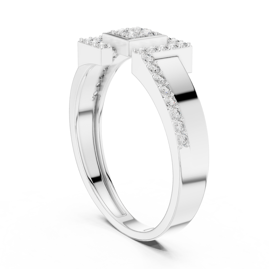 Golden Frame Diamond Ring