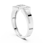 Golden Frame Diamond Ring
