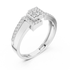 Golden Frame Diamond Ring