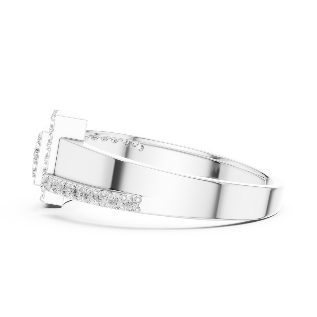 Golden Frame Diamond Ring