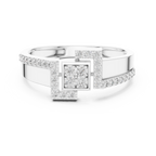 Golden Frame Diamond Ring