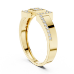 Golden Frame Diamond Ring