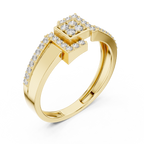 Golden Frame Diamond Ring