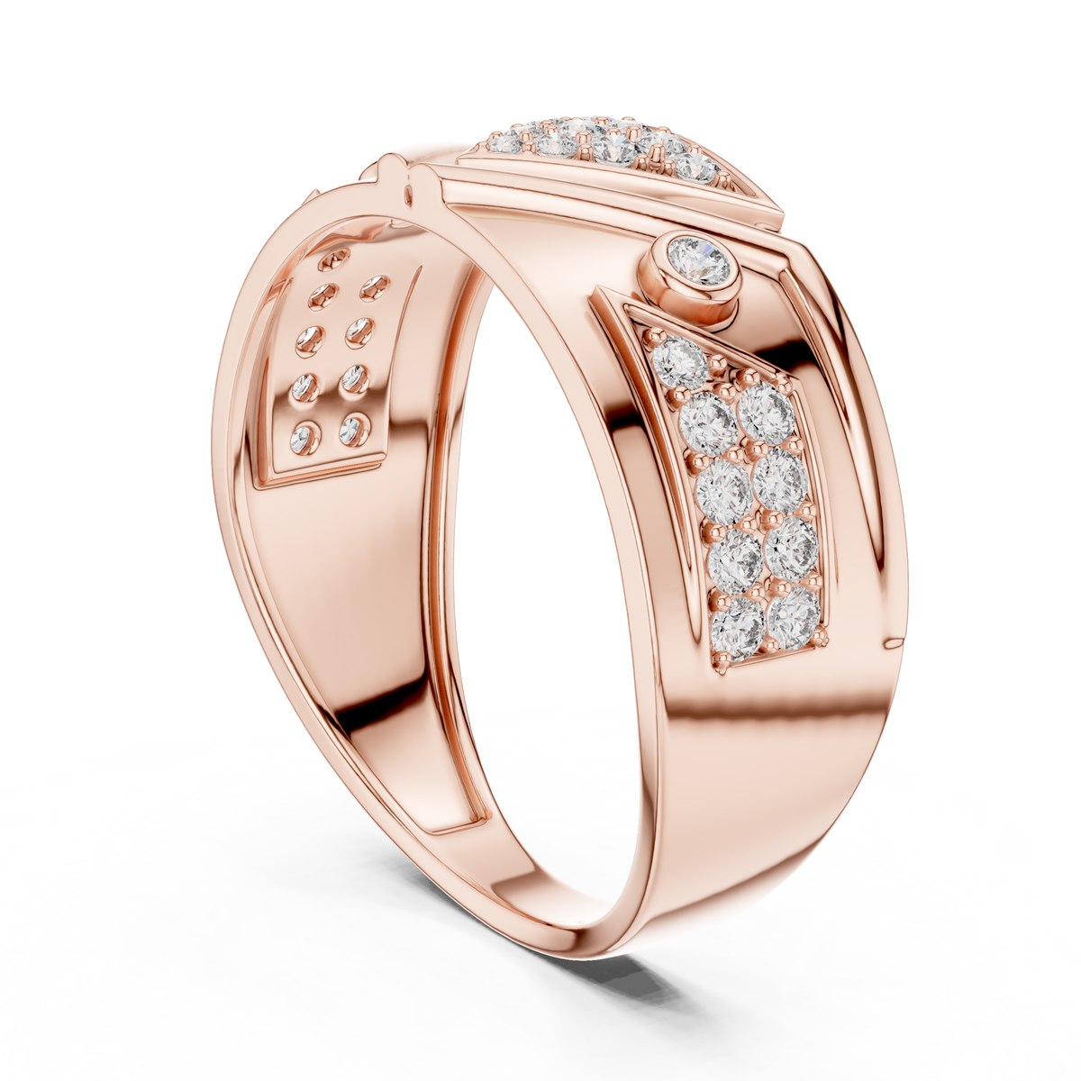 Signature Spark Rose Gold Designer Ring
