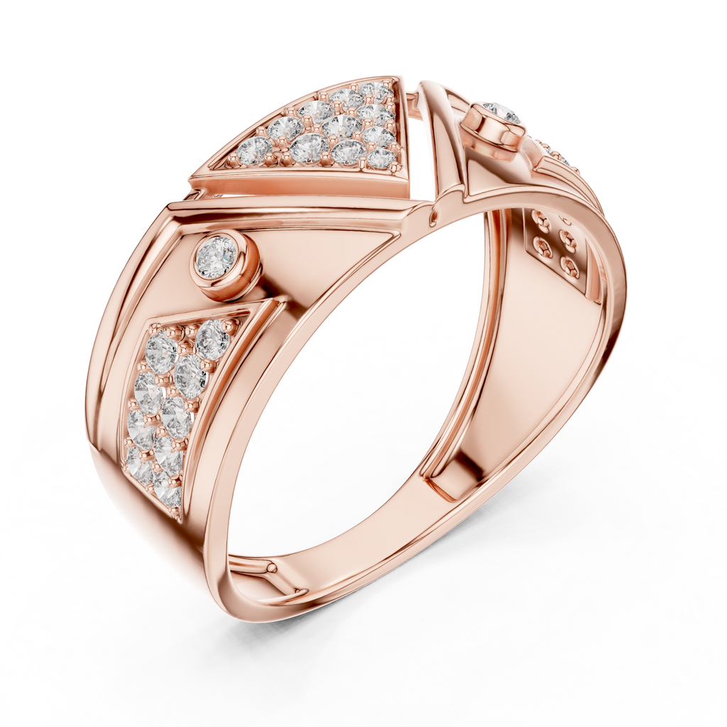 Signature Spark Rose Gold Designer Ring