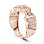 Elite Frame Diamond Gold Designer Ring