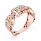 Elite Frame Diamond Gold Designer Ring