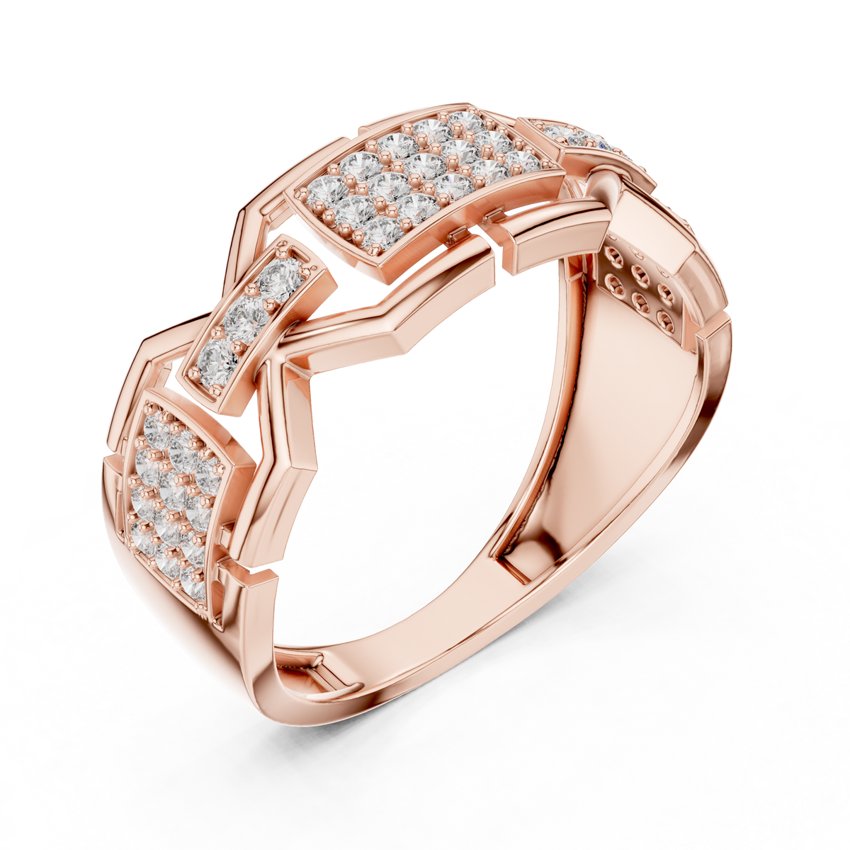 Elite Frame Diamond Gold Designer Ring