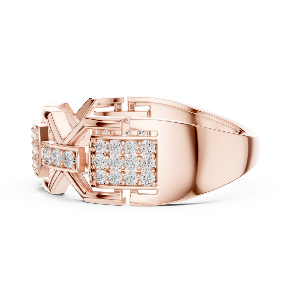Elite Frame Diamond Gold Designer Ring