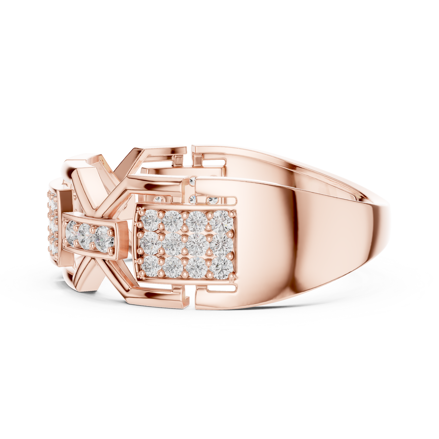 Elite Frame Diamond Gold Designer Ring