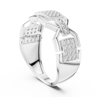 Elite Frame Diamond Gold Designer Ring