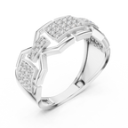 Elite Frame Diamond Gold Designer Ring