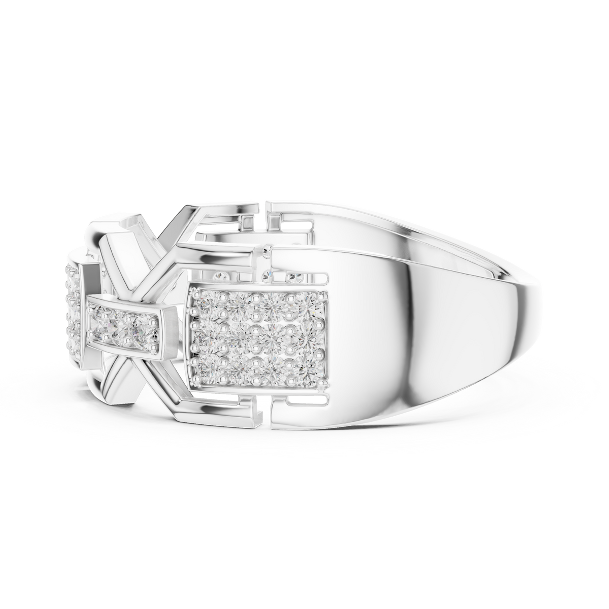 Elite Frame Diamond Gold Designer Ring