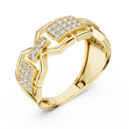 Elite Frame Diamond Gold Designer Ring