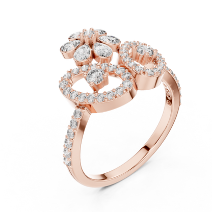 Elegant Love Bloom Gold Ring