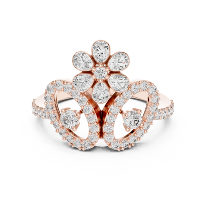 Elegant Love Bloom Gold Ring