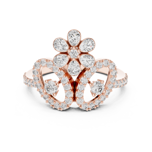 Elegant Love Bloom Gold Ring