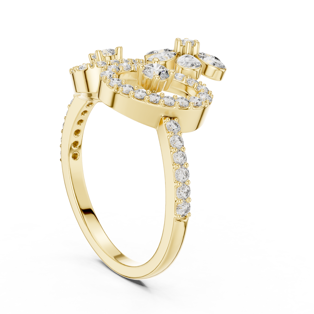 Elegant Love Bloom Gold Ring