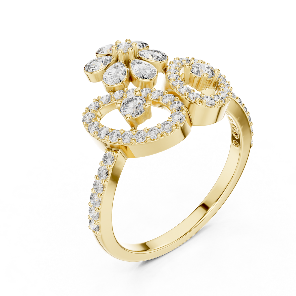 Elegant Love Bloom Gold Ring
