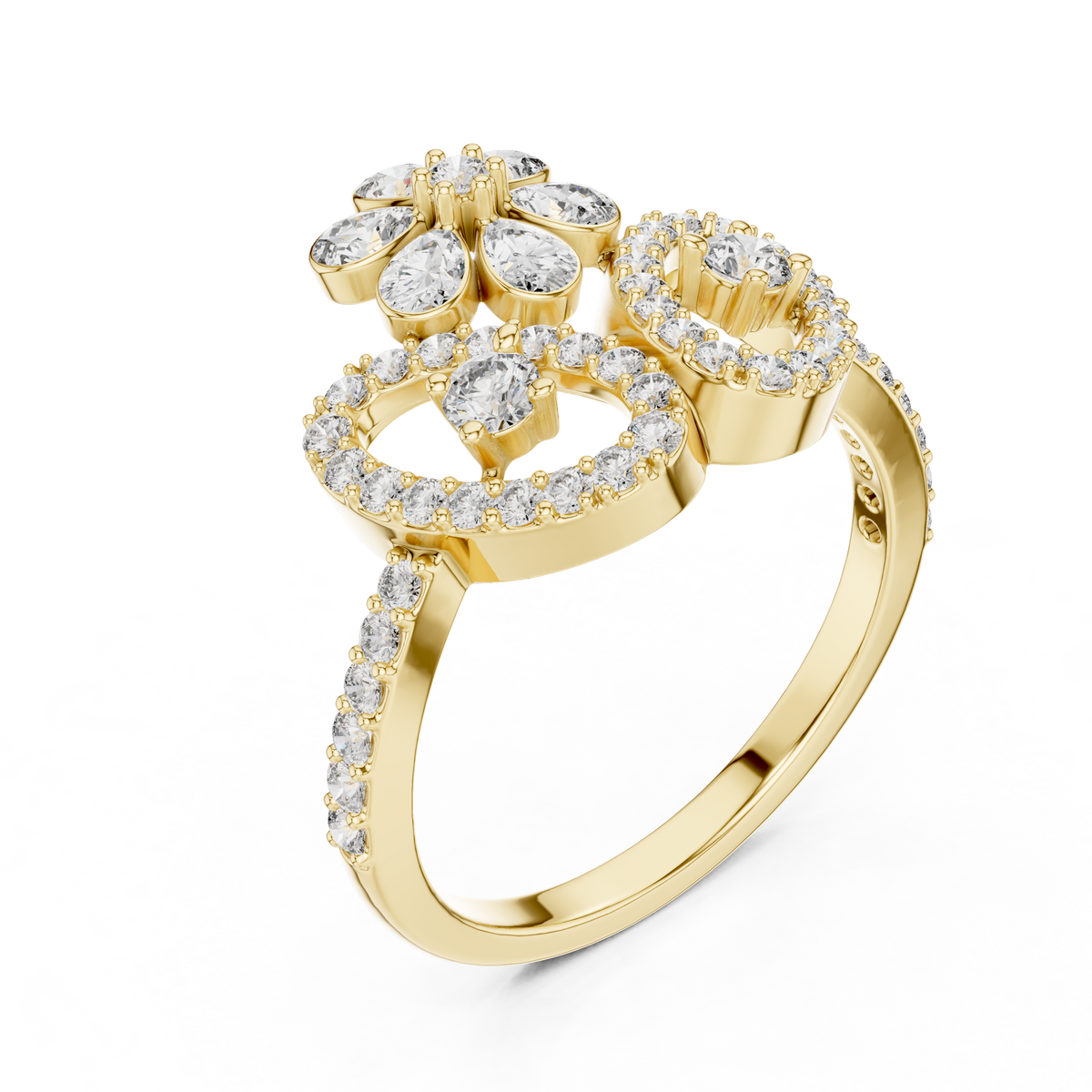 Elegant Love Bloom Gold Ring