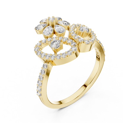Elegant Love Bloom Gold Ring