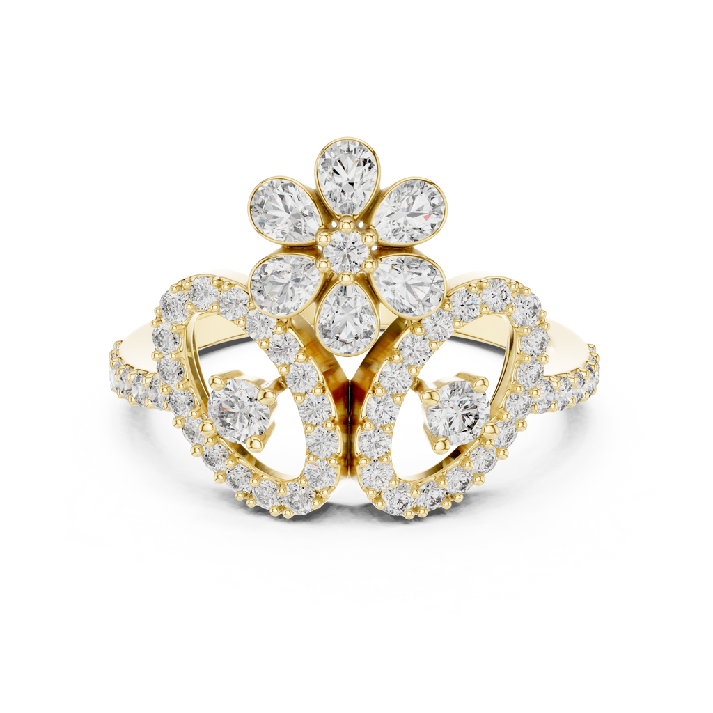 Elegant Love Bloom Gold Ring