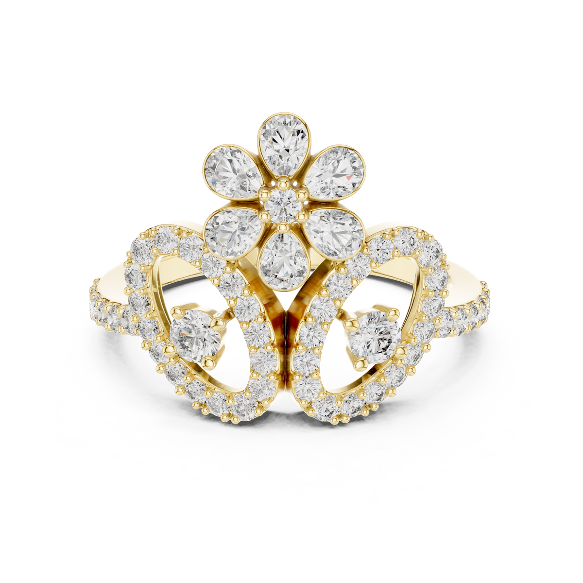 Elegant Love Bloom Gold Ring