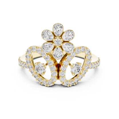 Elegant Love Bloom Gold Ring