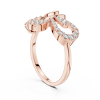 Elegant Twist Diamond Gold Ring