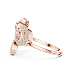 Elegant Twist Diamond Gold Ring