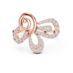 Elegant Twist Diamond Gold Ring