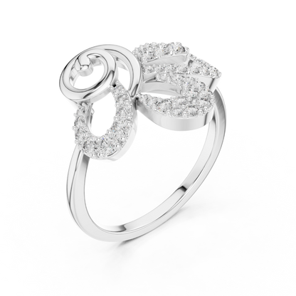 Elegant Twist Diamond Gold Ring
