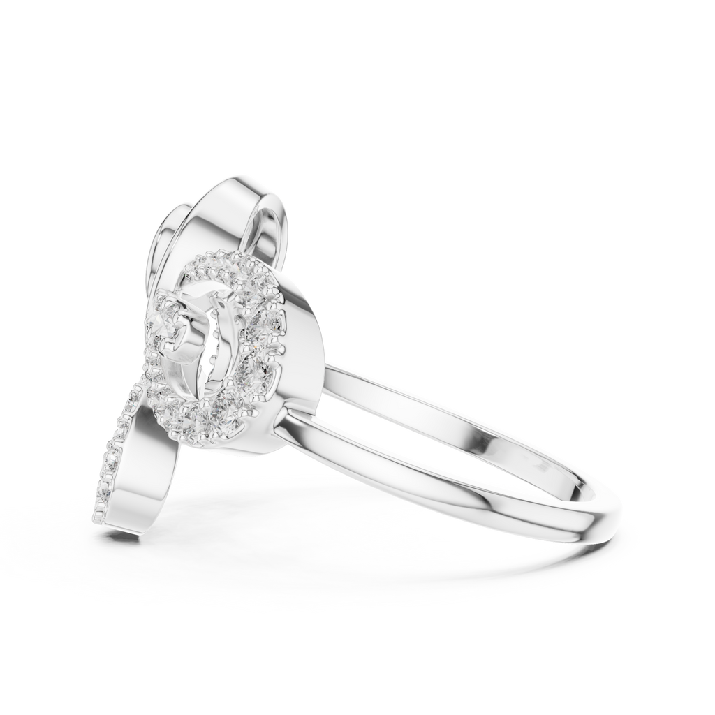 Elegant Twist Diamond Gold Ring