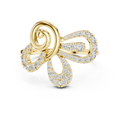 Elegant Twist Diamond Gold Ring