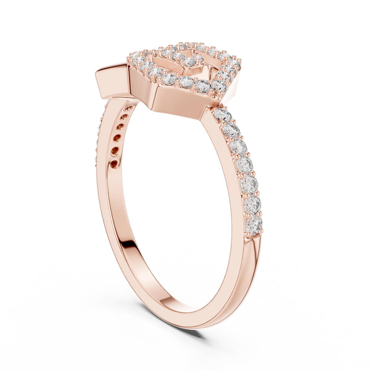 Elite Design Spiral Diamond Ring