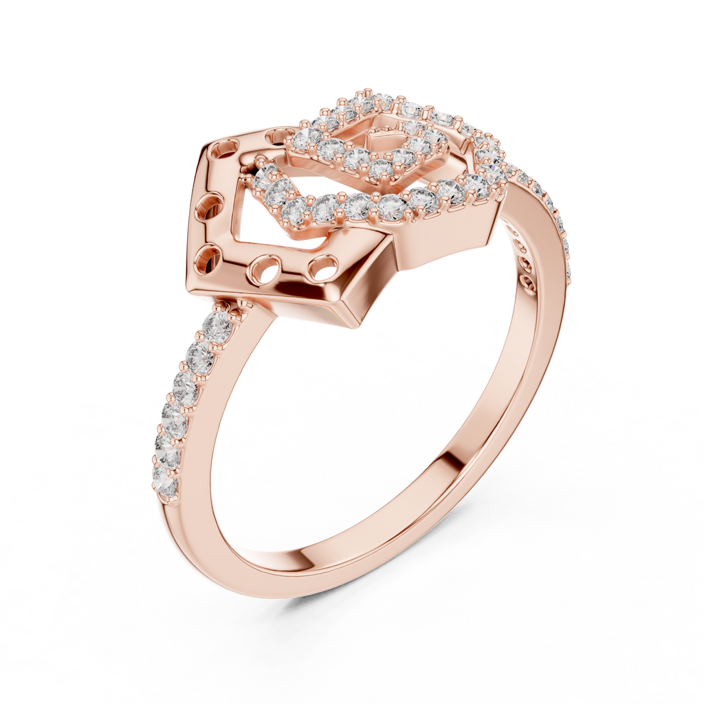 Elite Design Spiral Diamond Ring