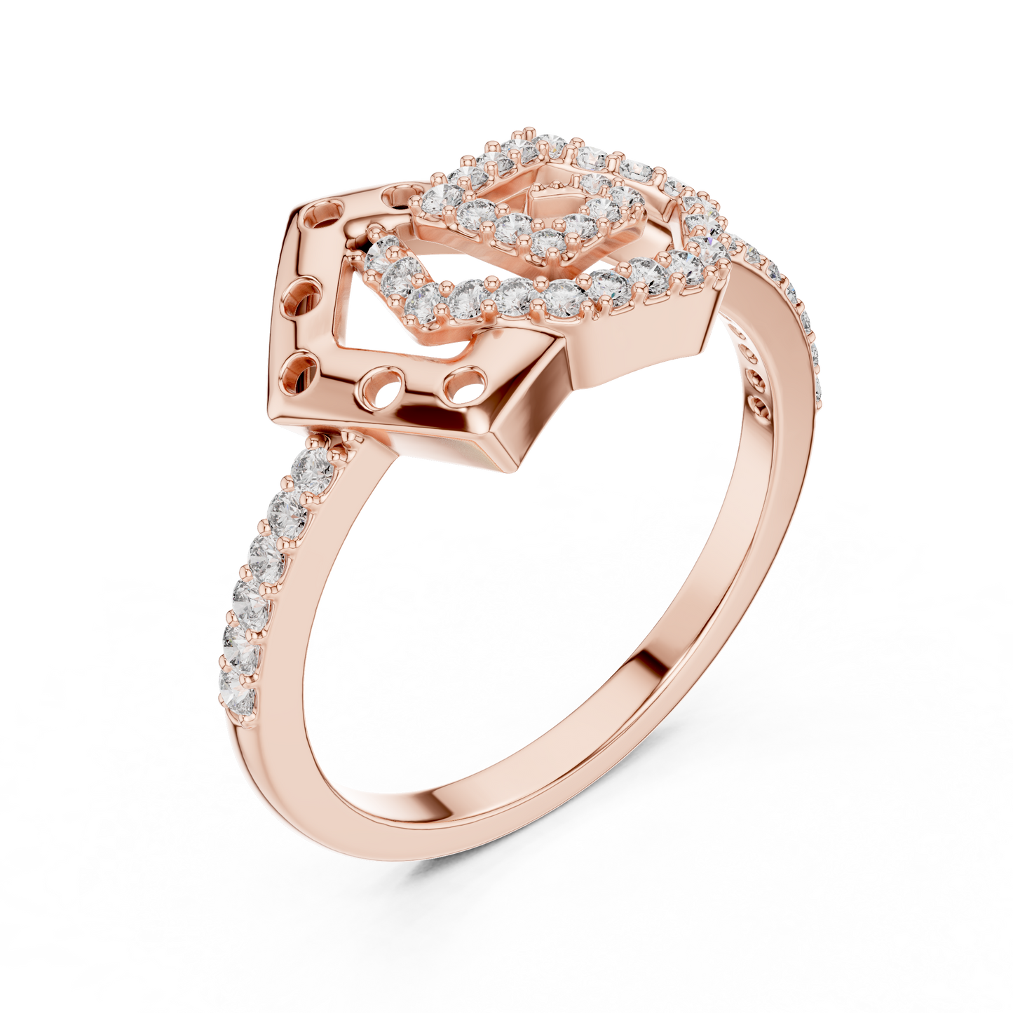 Elite Design Spiral Diamond Ring