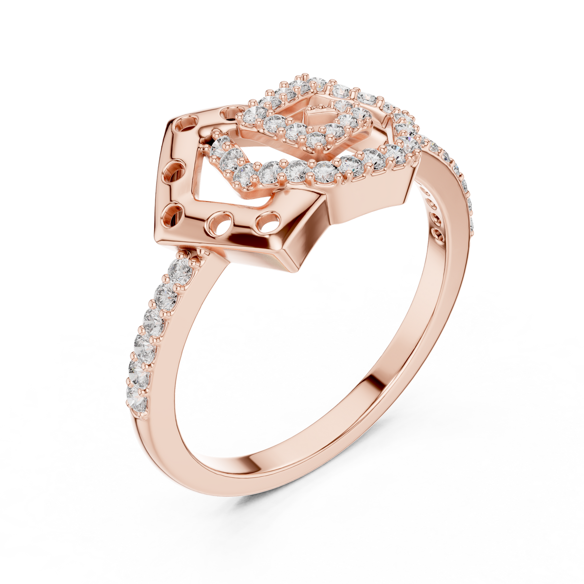 Elite Design Spiral Diamond Ring
